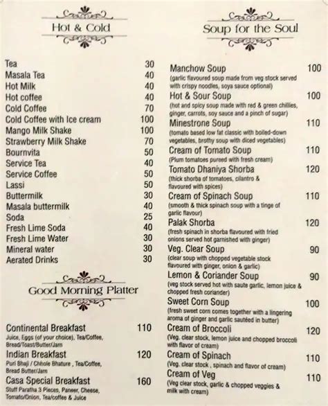 hotel asa|casa hotel menu.